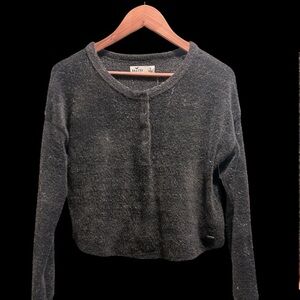 Navy Hollister Crop Top Sweater, Really Soft Size Small.